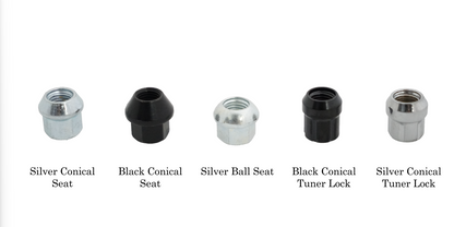 Motorsport Hardware M14x1.5 to M12x1.5 - 78mm Black Stud Conversion Kit for VW/Audi