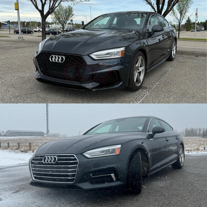B9 Front Bumper RS5 Bumper V2 RS5 Grille Black Frame Black Mesh Both Styles Included Non-ACC | Audi B9 A5, S5 | Canadian Auto Performance