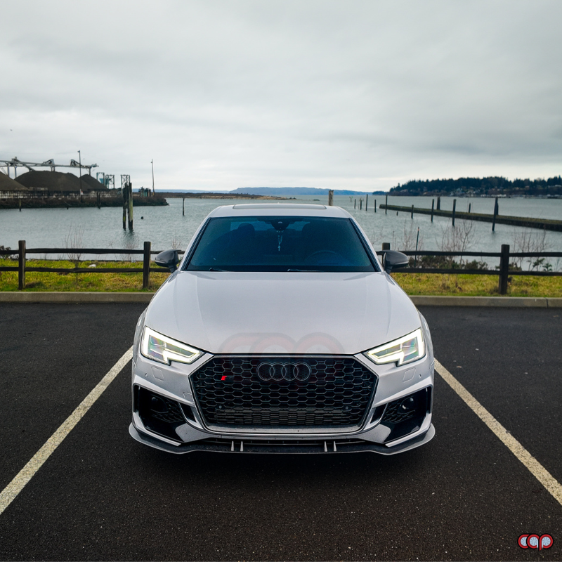 B9 Front Carbon Fiber Front Lip Real Carbon Fiber | Audi B9 A4  Equipped with CAP B9 RS4 Bumper V2, S4  Equipped with CAP B9 RS4 Bumper V2 | Canadian Auto Performance