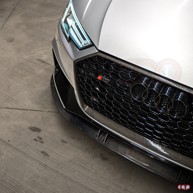 B9 Front Carbon Fiber Front Lip Real Carbon Fiber | Audi B9 A4  Equipped with CAP B9 RS4 Bumper V2, S4  Equipped with CAP B9 RS4 Bumper V2 | Canadian Auto Performance