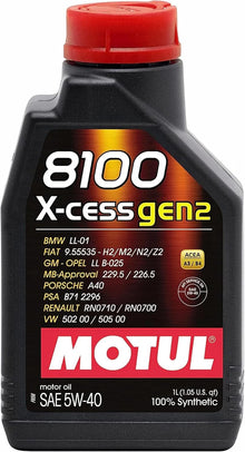 Motul X-cess Gen 2 5W-40 Engine Oil - 1L