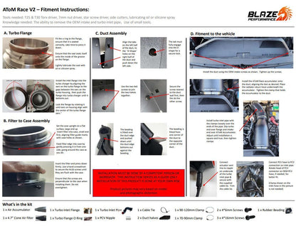 Blaze Performance AToM V2 Intake System (Typhoon) - MQB 1.8T/2.0T - Equilibrium Tuning, Inc.