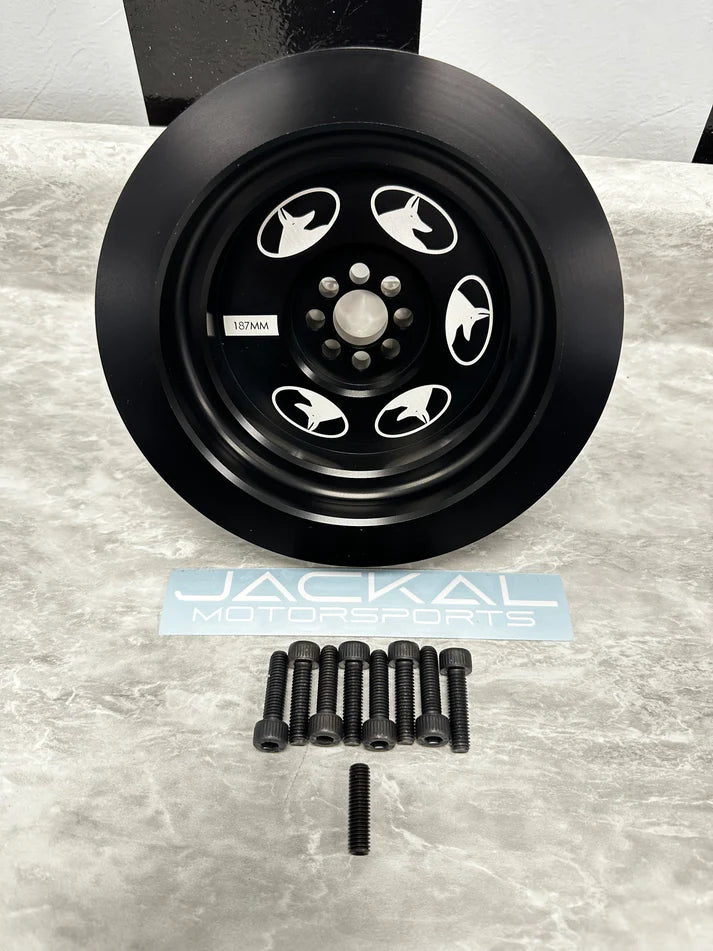 Jackal Motorsports 187mm Lower Pulley Upgrade for Audi S4/S5/SQ5/A6/A7/Q7 3.0T Supercharged