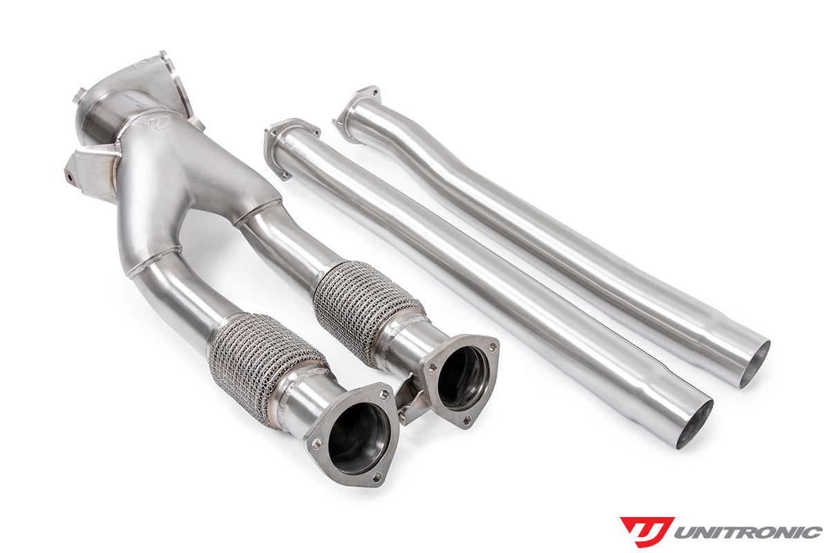 Unitronic Downpipe with Midpipes for Audi 8V RS3 & 8S TTRS - 2.5TFSI EVO