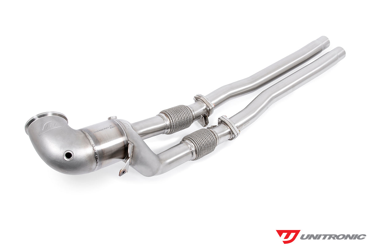 Unitronic Downpipe with Midpipes for Audi 8V RS3 & 8S TTRS - 2.5TFSI EVO