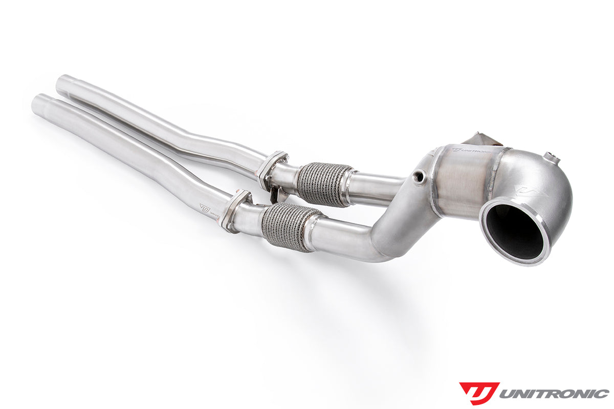 Unitronic Downpipe with Midpipes for Audi 8V RS3 & 8S TTRS - 2.5TFSI EVO
