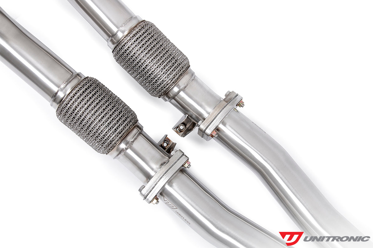 Unitronic Downpipe with Midpipes for Audi 8V RS3 & 8S TTRS - 2.5TFSI EVO
