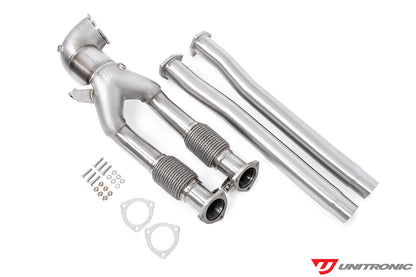 Unitronic Downpipe with Midpipes for Audi 8V RS3 & 8S TTRS - 2.5TFSI EVO
