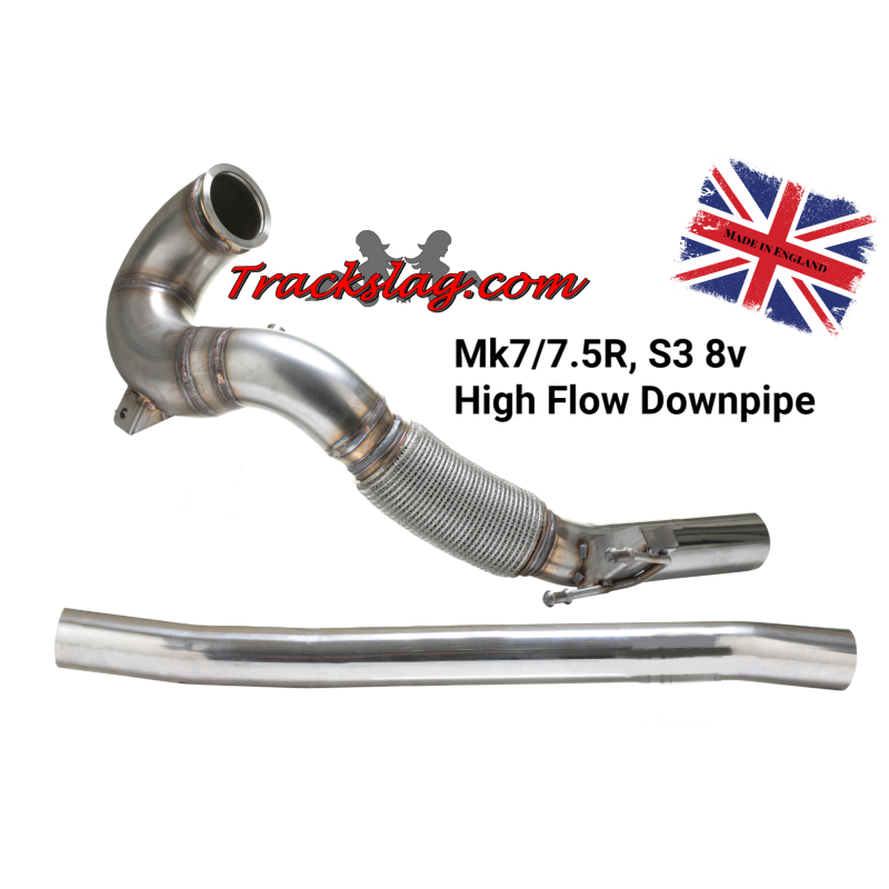 4" High Flow Race Downpipe | Mk7 VW Golf R & Audi 8V A3 (Quattro), S3 2.0T EA888.3 MQB AWD | Trackslag