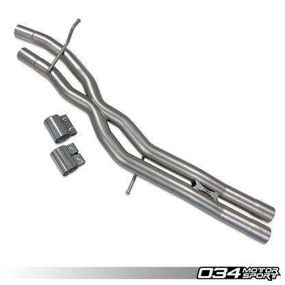 034 Res-X Resonator Delete and X-Pipe for Audi B9/B9.5 S4 3.0T